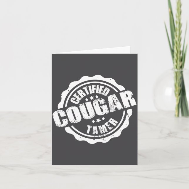 Certified Cougar Tamer Funny Mens Cougar Tamer  Kort (Framsida)