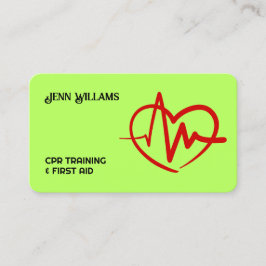 Certified CPR Instructor Custom QR Visitkort