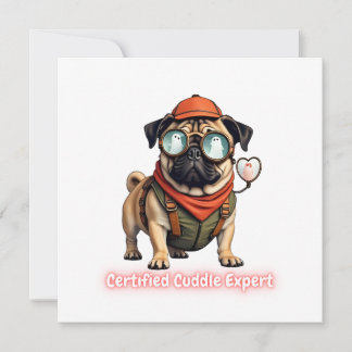Certified Cuddle Expert Invitation Postcard Inbjudningar