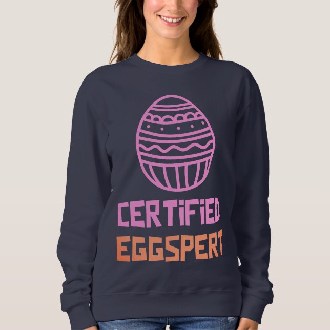 Certified Eggspert Påsktröja T Shirt (Framsida)