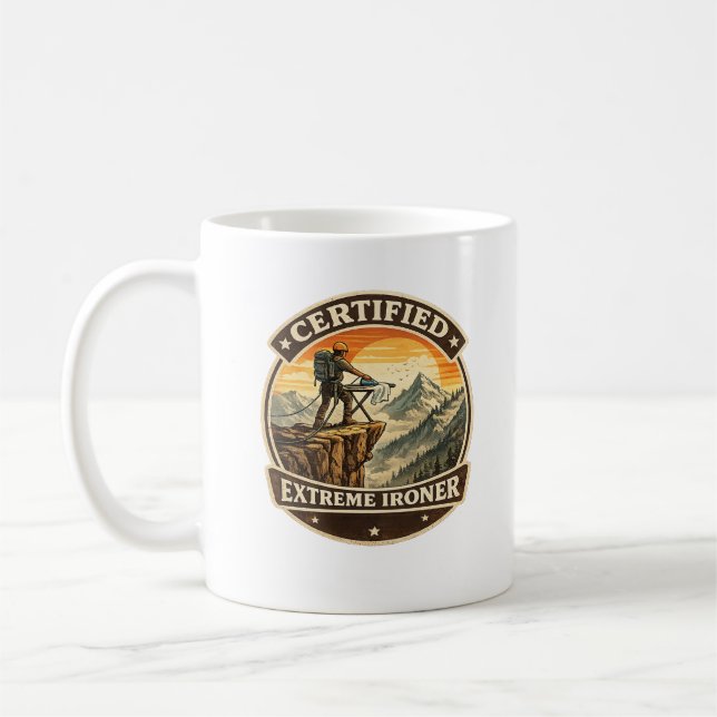 Certified Extreme Ironer Mountain Adventure Mug Kaffemugg (Vänster)