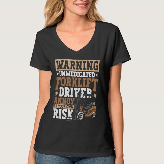 Certified Forklift Operator Forklift Driver Quote  T Shirt (Framsida)