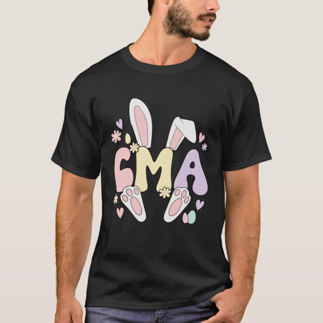 Certified Medical Assistant Easter Bunny CMA Easte T Shirt (Framsida)