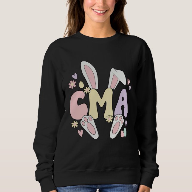 Certified Medical Assistant Easter Bunny CMA Easte T Shirt (Framsida)