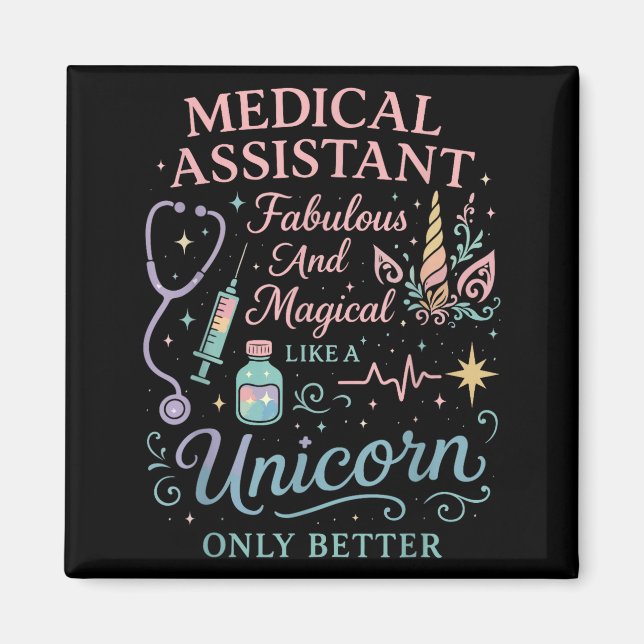 Certified Medical Istant Unicorn Cma Medical Istan Magnet (Framsidan)