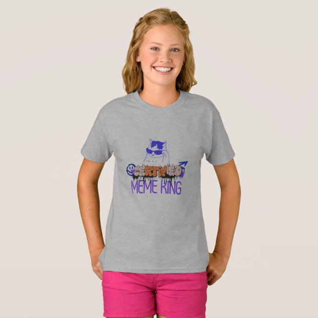 Certified Meme King Cat T Shirt (Hel framsida)