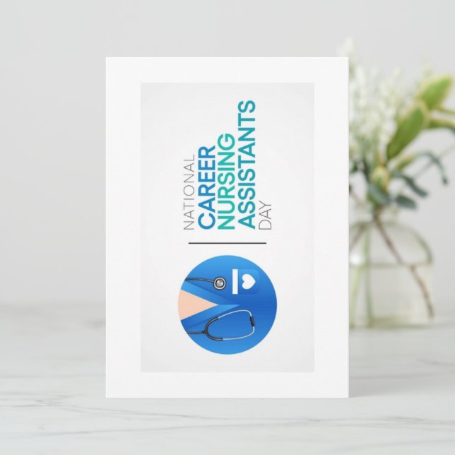 Certified Nurses Aide Week Greeting Card Julkort (Stående Fram)