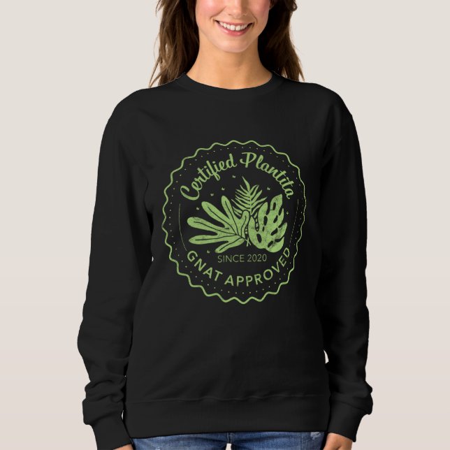 Certified Plantita Gnat Approved  Plant Addicts T Shirt (Framsida)