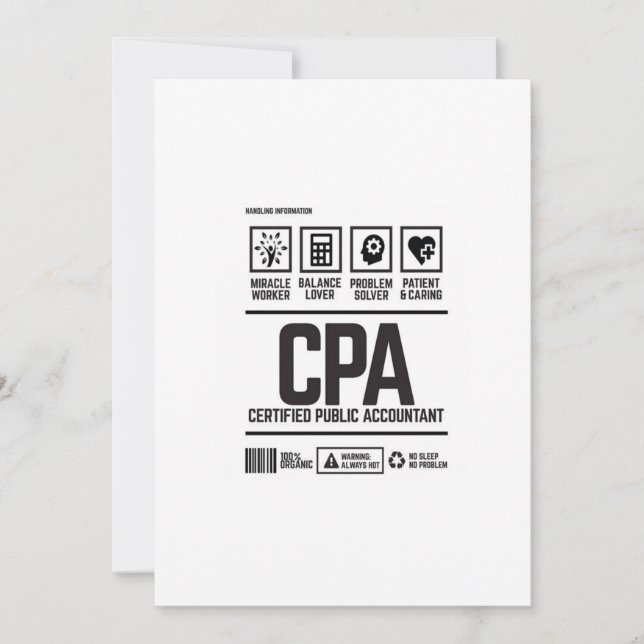 certified public accountant-CPA Inbjudningar (Framsida)