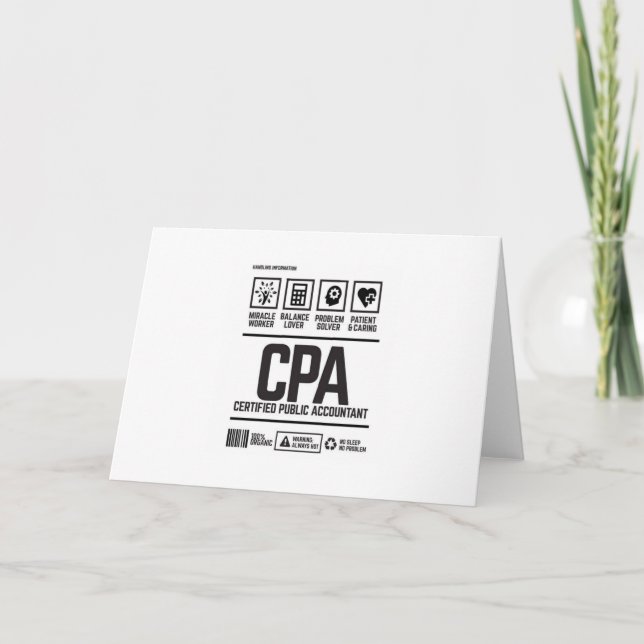 certified public accountant-CPA Kort (Framsida)