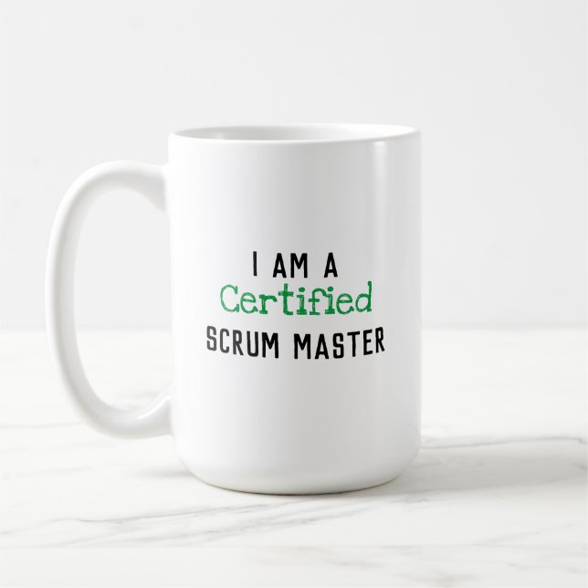 Certified SCRUM MASTER Kaffemugg (Vänster)