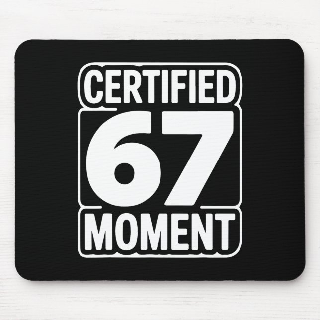 Certifierad 67 Moment Djärv Retro Typografi Design Musmatta (Framsidan)
