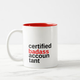 Certifierad Badass Bokförings Kaffe Mugg