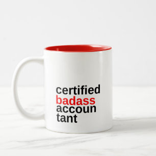 Certifierad Badass Bokförings Kaffe Mugg