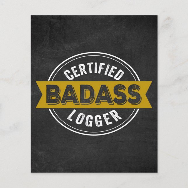 Certifierad Badass Logger Grunddesign (Framsida)