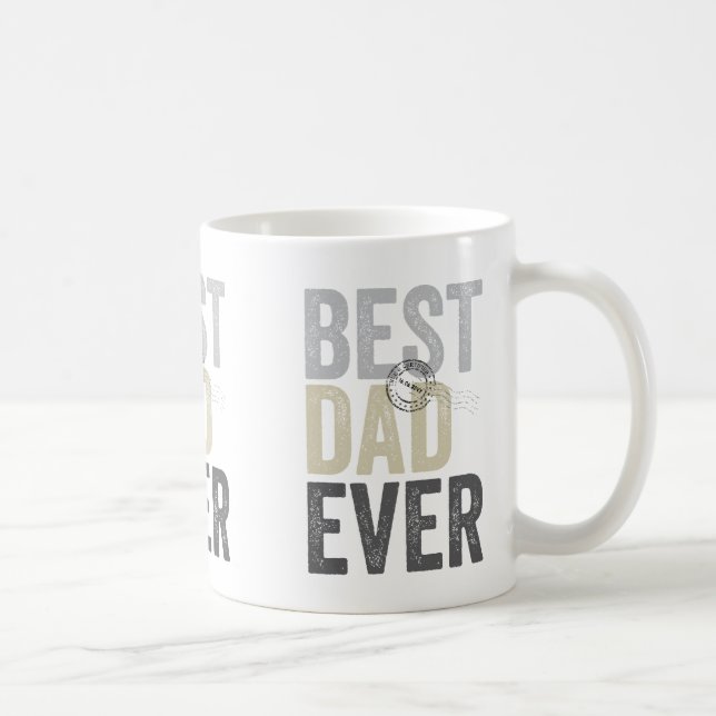 Certifierad Bästa Pappa Någonsin Fars dag | Födels Kaffemugg (Höger)