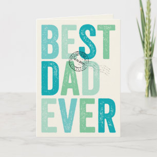 Certifierad Bästa Pappa Någonsin Farsdag Typografi Kort