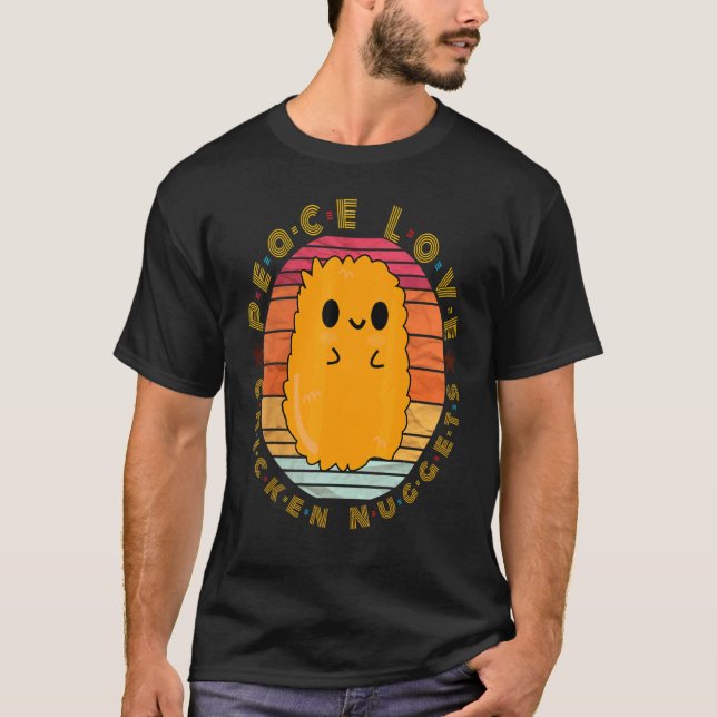 Certifierad Chicken Nugget  Mat  Kycklingbitar T Shirt (Framsida)