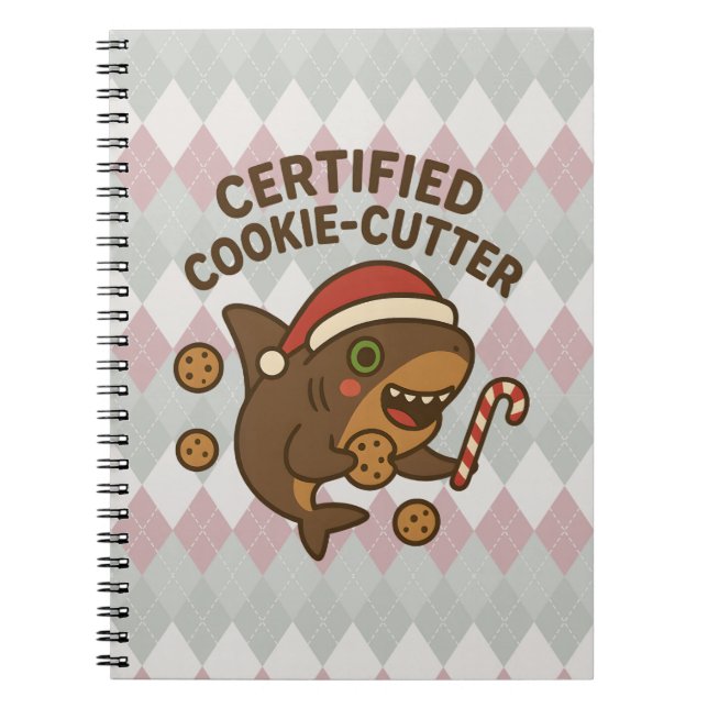 Certifierad Cookie-Cutter Rolig Julhaj Puns Anteckningsbok (Framsidan)