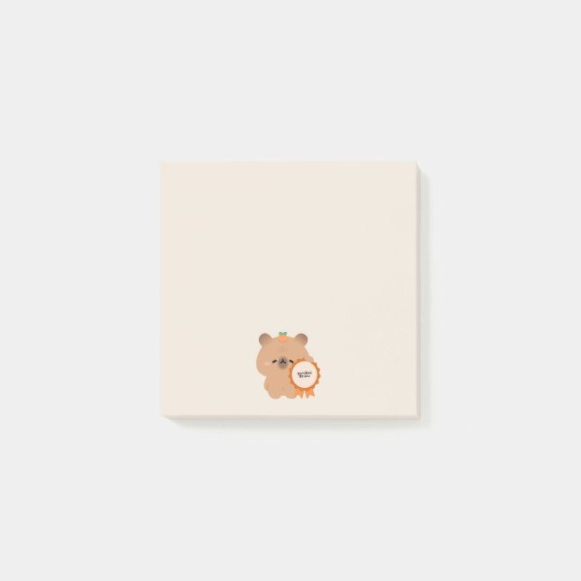 Certifierad Delulu Kapybara Post-it Block (Framsida)
