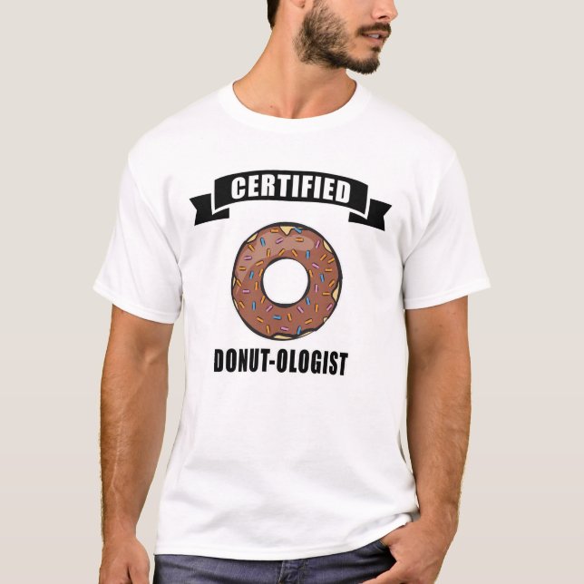 Certifierad Donut-expert- Roligt Citat T Shirt (Framsida)