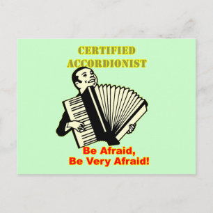 Certifierad dragspelare vykort