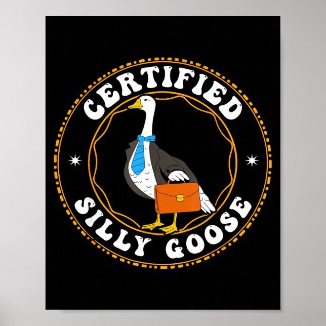 Certifierad Dumma Gås Tröja Barn Rolig Dumma Gås Poster (Framsidan)