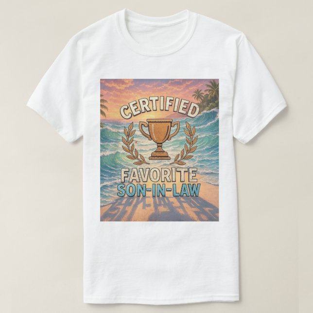 Certifierad favorit svärson t shirt (Design framsida)