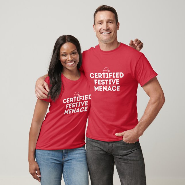 Certifierad Festiv Hot Unisex Jul T-Shirt (Unisex)