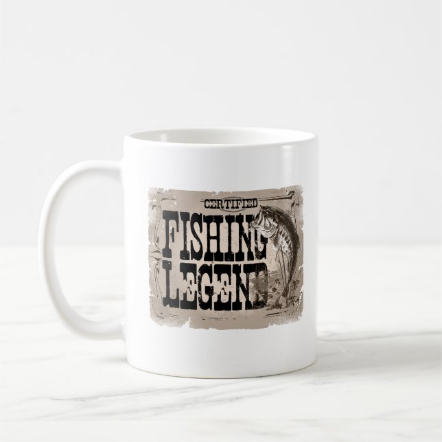 Certifierad fiskeg legend bass kaffemugg (Vänster)