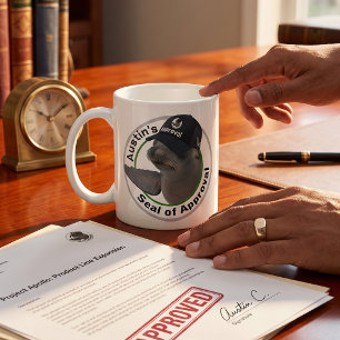 Certifierad Godkännandestämpel   Deadpan Seal Anpa Kaffemugg