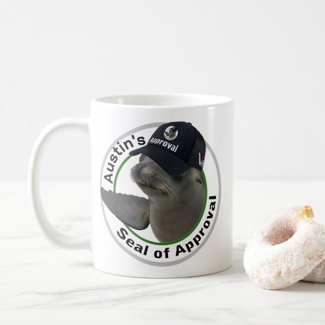 Certifierad Godkännandestämpel | Deadpan Seal Anpa Kaffemugg (Med munk)