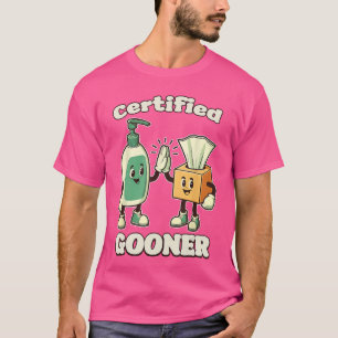 CERTIFIERAD GOONER Rolig Dank Meme 2025 Italiensk T Shirt