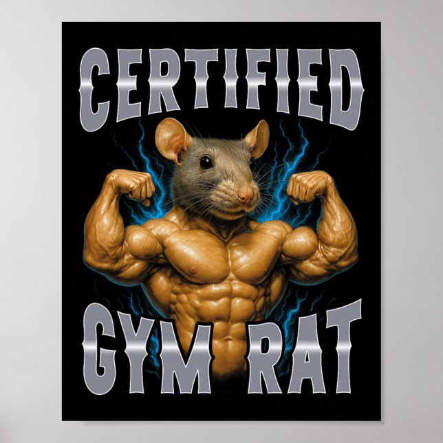Certifierad gymratte  poster (Framsidan)
