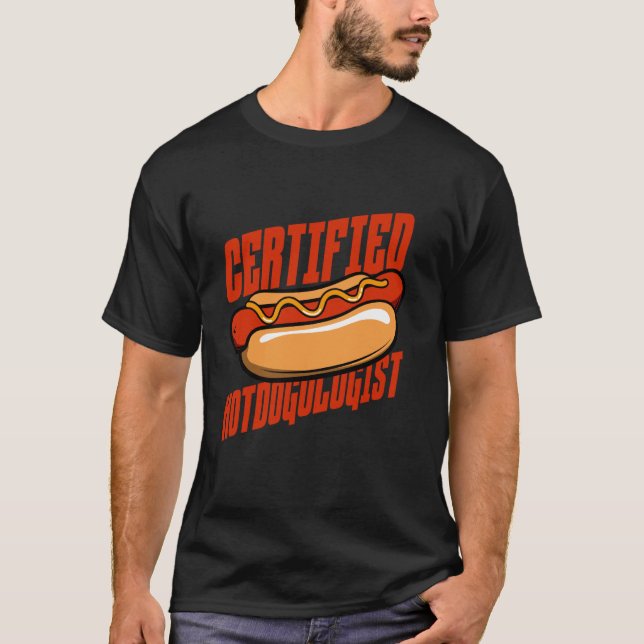 Certifierad Hotdogologdesign T Shirt (Framsida)