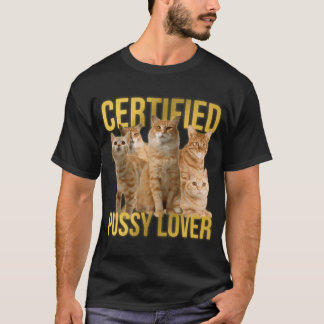 Certifierad Kattälskare Ordlek Parodi Viral M T Shirt