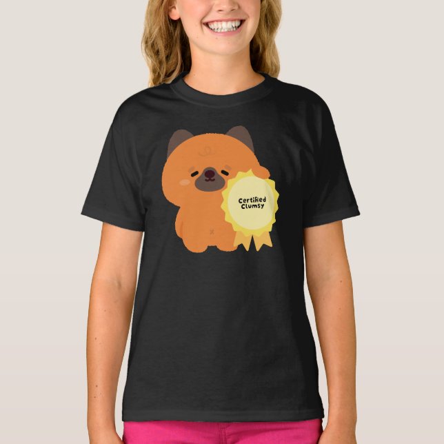 Certifierad Klumpig Tysk Shepherd Valp T Shirt (Framsida)