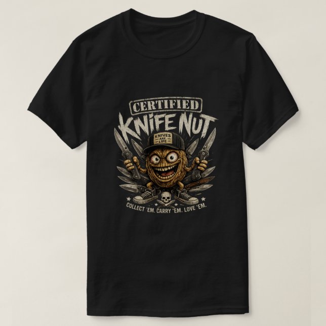 Certifierad Knivnörd T-shirt (Design framsida)