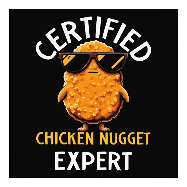 Certifierad kycklingnuggetexpert fototryck (Framsidan)