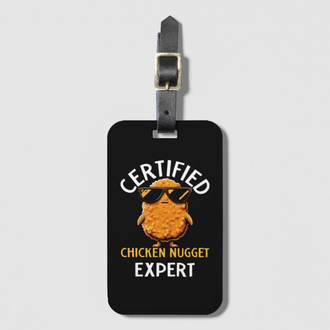 Certifierad kycklingnuggetsexpert bagagebricka (Framsida vertikal)