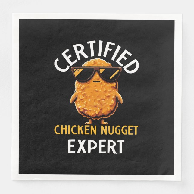 Certifierad Kycklingnuggetsexpert Pappersservett (Framsida)