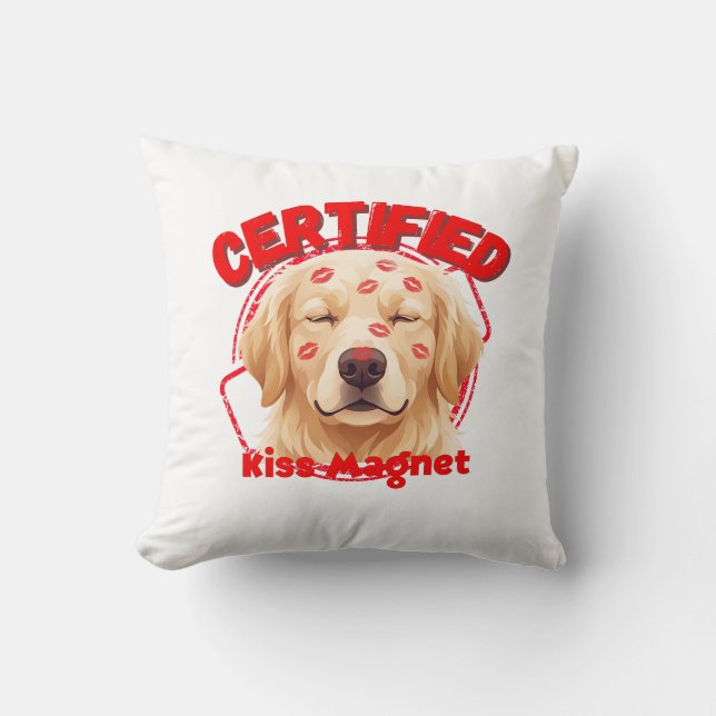 Certifierad Kyssmagnet - Rolig Golden Retriever Hu Kudde (Framsida)