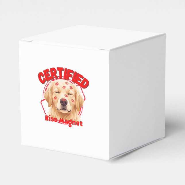Certifierad Kyssmagnet - Rolig Golden Retriever Hu Presentaskar (Framsidan Sidan)