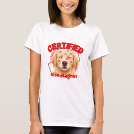 Certifierad Kyssmagnet - Rolig Golden Retriever Hu T Shirt