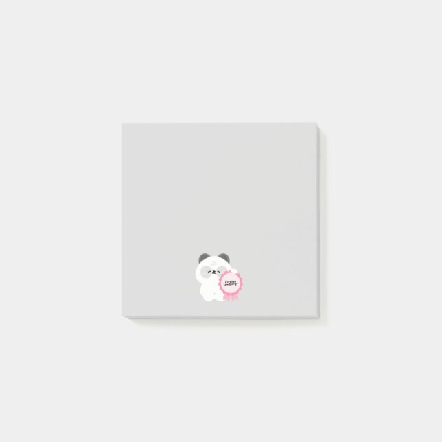 Certifierad Lågenergi Panda Post-it Block (Framsida)