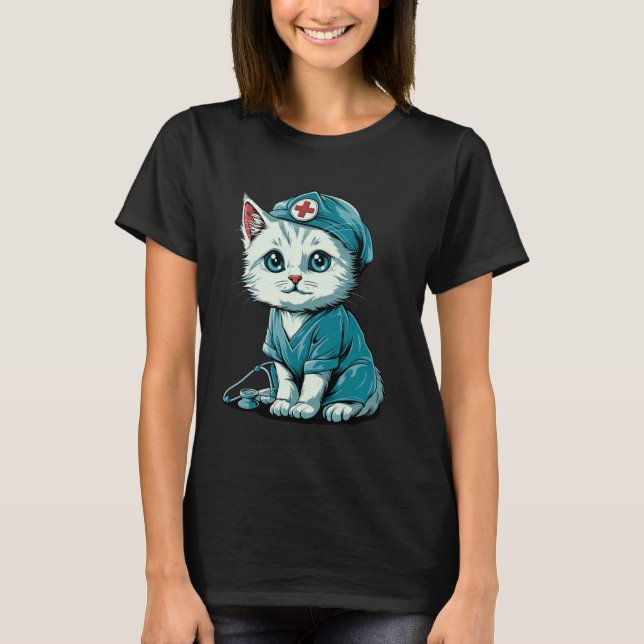 Certifierad manlig och kvinnlig kattomvårdnadsassi t shirt (Framsida)