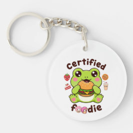 Certifierad matmatador söt kawaii groda som äter h