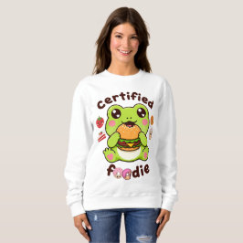 Certifierad matnörd söt Kawaii-groda som äter hamb T Shirt