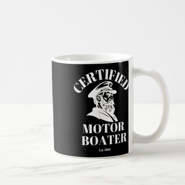 Certifierad motorbåts Funny Sailor Ship båt kapten Kaffemugg (Höger)