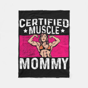 Certifierad Muskel Mamma Bodybuilder Mors Dag Gym Fleecefilt